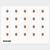 Teckel met zonnebril 5 hart sticker (Vel)
