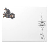 Teckel monogram gepersonaliseerd notitieblok (Voorkant)