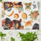  teckel naadloos theedoek (Gevouwen)