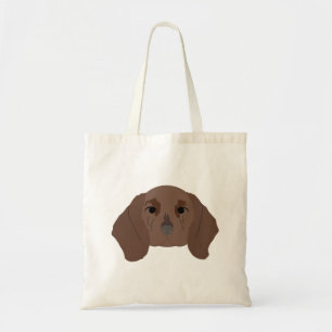 Teckel op Canvas tas