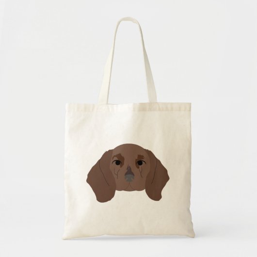 Teckel op Canvas tas (Voorkant)