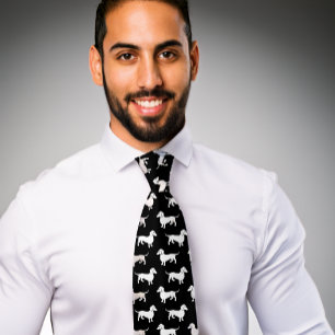 Teckel Patroon Zwart Stropdas Doxie Dog