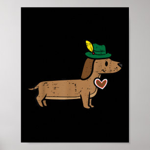 Teckel Schattigee worst Hond Duitse Kinder Mannen Poster