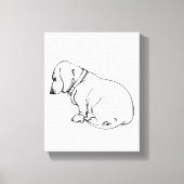teckel schets op gestrekte canvas (Voorkant)