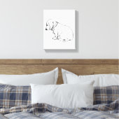 teckel schets op gestrekte canvas (Insitu (Slaapkamer))