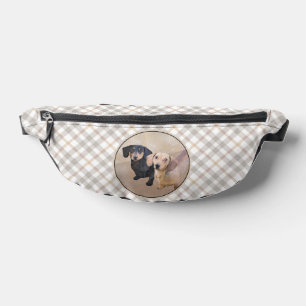 Teckel Schilderen Smooth Black & Tan Red Dog Art Heuptasje