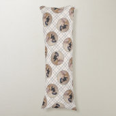 Teckel Schilderen Smooth Black & Tan Red Dog Art Lichaamskussen (Voorkant Verticaal)