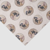 Teckel Schilderen Smooth Black & Tan Red Dog Art Tissuepapier (Detail)