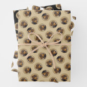 Teckel Schilderen Wire-haired Black & Tan Dog Art Inpakpapier Vel (In situ)