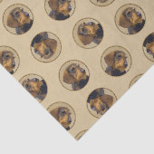 Teckel Schilderen Wire-haired Black & Tan Dog Art Tissuepapier (Detail)