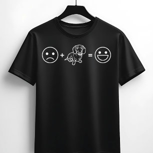 Teckel staat gelijk aan geluk t-shirt