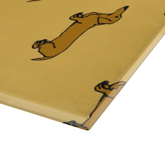 Teckel  stijl snijplank (Hoek)