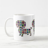 Teckel - tasse de café colorée (Gauche)