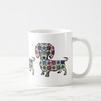 Teckel - tasse de café colorée