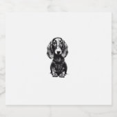 Teckel, Wiener Dog Puppy, Doxie Mom_1 Sparkling Wijnetiket (Enkel label)