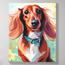 Teckel Wienerdog Canvas cadeau idee