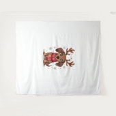 Teckel Winter Joy Wandkleed (Voorkant (horizontaal))