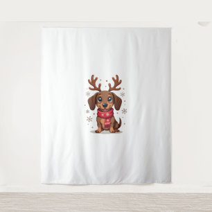 Teckel Winter Joy Wandkleed