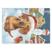 Teckel Winter Wonderland Christmas Joy Tafelkleed (Voorkant (Horizontaal))