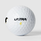teckel zwart-bruin silhouet golfballen (Logo)