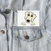 teckelcrème peeking cartoon button (Insitu)