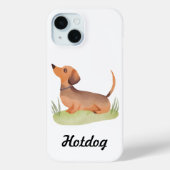 teckelhond | Huisdier Aangepaste Naam Hond Waterve Case-Mate iPhone Case (Achterkant)