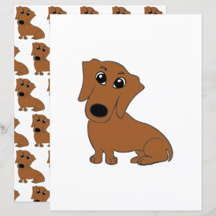 teckelpapier voor rode cartoon