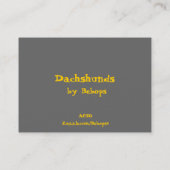 Teckels ATC Visitekaartje (Achterkant)