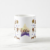 Teckels & Hond Botten Waterverf Aangepaste Naam Koffiemok (Center)