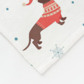 Teckels in Christmas Sweaters Patroon Fleece Deken (Hoek)