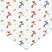 Teckels in Christmas Sweaters Patroon Korte Tafelloper (Hoek)