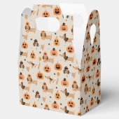 Teckels in Halloween kostuums patroon Bedankdoosjes (Geopend)