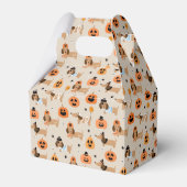 Teckels in Halloween kostuums patroon Bedankdoosjes (Voorkant Zijde)