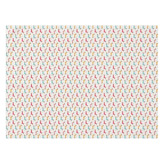 Teckels in Truien Vakantiepatroon Tafelkleed (Voorkant (Horizontaal))