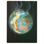 Tectonische Borden op aarde Klembord (Achterkant)