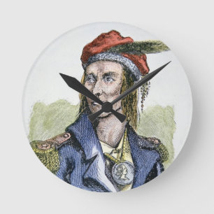 Tecumseh (1768-1813) (gekleurd) ronde klok