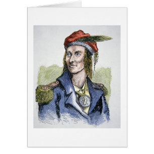 Tecumseh (1768-1813) (gravure colorée)