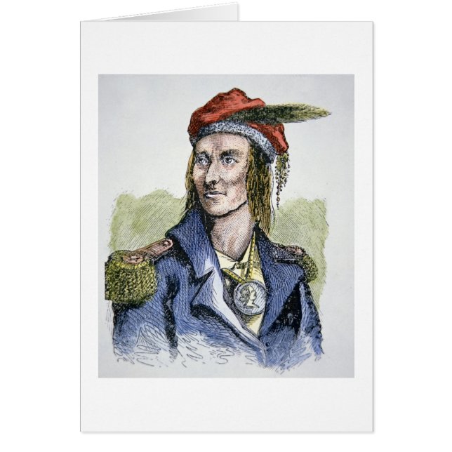 Tecumseh (1768-1813) (gravure colorée) (Devant)