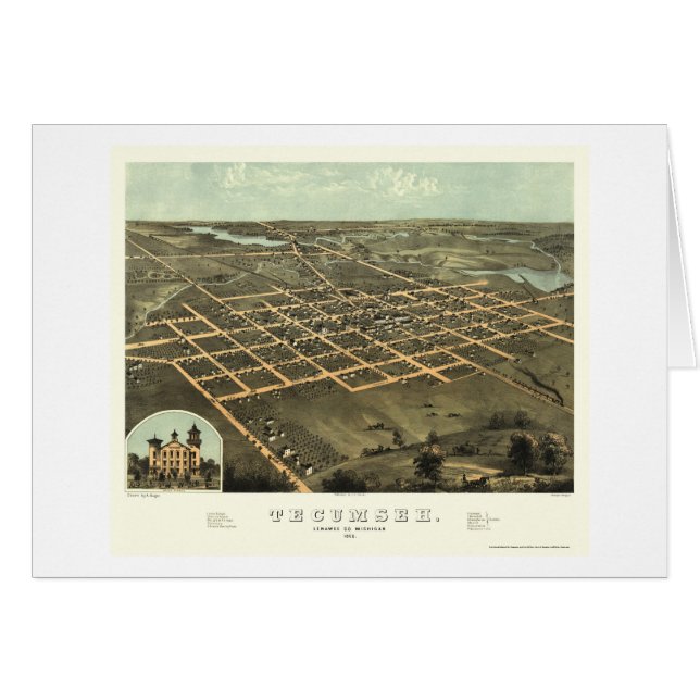 Tecumseh, carte panoramique de MI - 1868 (Devant horizontal)