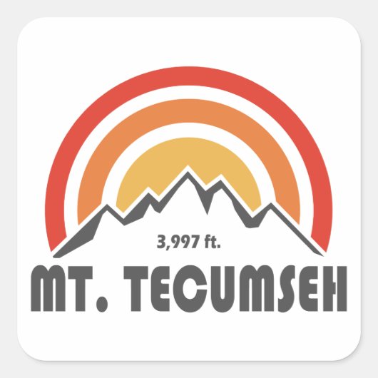 Tecumseh New Hampshire Vierkante Sticker (Voorkant)