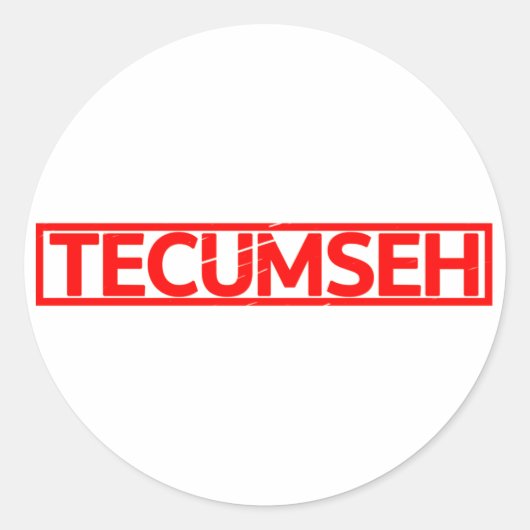 Tecumseh Stamp Ronde Sticker (Voorkant)