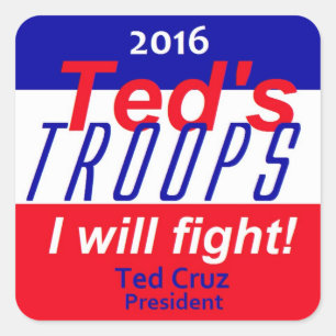 Ted Cruz 2016 Vierkante Sticker