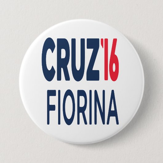 Ted Cruz Carly Fiorina Button 2016 Round (Voorkant)