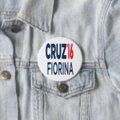 Ted Cruz Carly Fiorina Button 2016 Round (In situ)