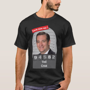 TED CRUZ 🤣 Funny Mugshot Novelty Fun Sluit hem op T-shirt
