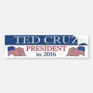 Ted Cruz President 2016 Patriottisch Bumpersticker