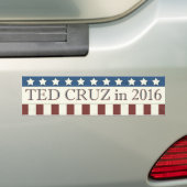 Ted Cruz President 2016 Stars Stripes Bumpersticker (Op auto)