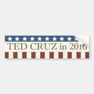 Ted Cruz President 2016 Stars Stripes Bumpersticker
