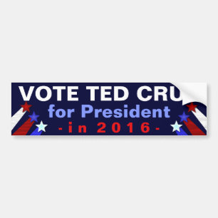 Ted Cruz President 2016 Verkiezingsrepublikein Bumpersticker