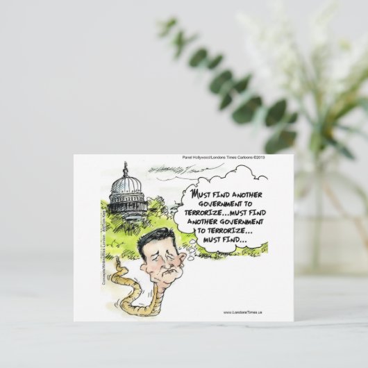 Ted Cruz Slithers van het Congres Funny Briefkaart (Staand voorkant)